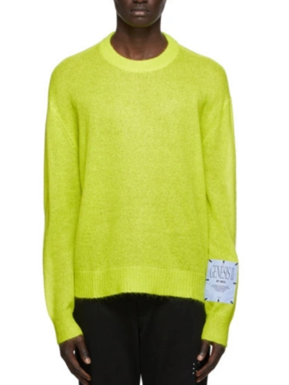 MCQ Alexander McQueen Green Mohair Crewneck Sweater Mens Large